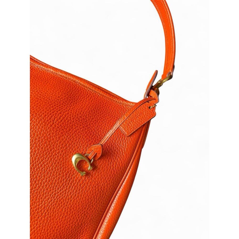 Authentic Coach Cary Soft Pebble Leather Shoulder Bag – Orange - Picture 4 of 9